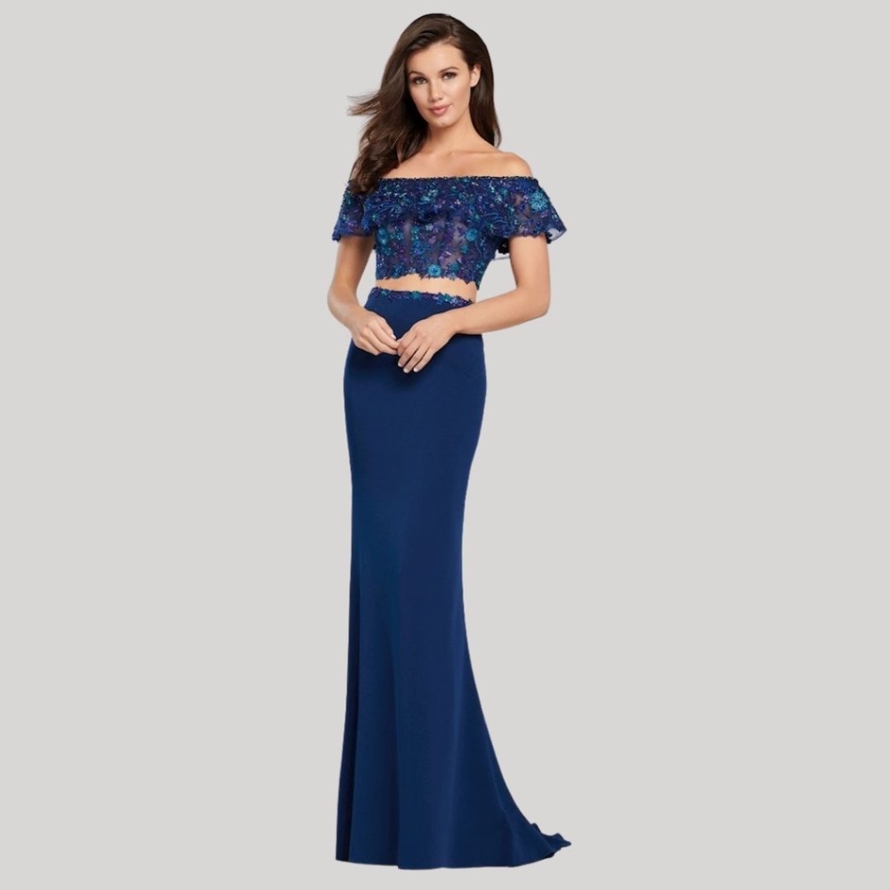 Mon Cheri 'Ellie Wilde' Floral Two-Piece Gown